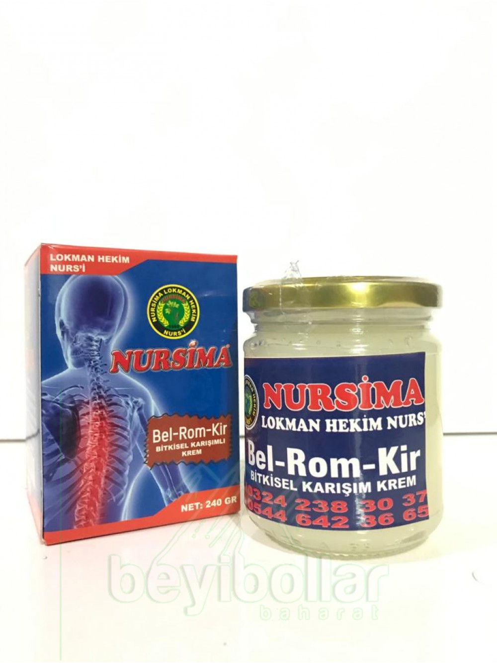 nursima bel-rom-kir bitkisel karışım kremi 240 gr.