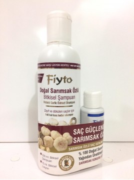 fiyto doğal sarımsak özlü şampuan saç serum hediyeli 500 ml.